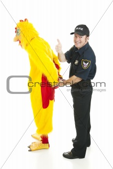 Policeman Arrests Chicken Man