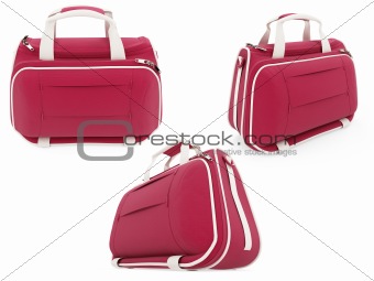Collage of isolated handbags