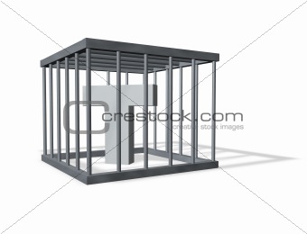 letter t in a cage