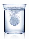 fizzy pill is in glass of water