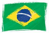 Grunge Brazil flag