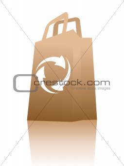 Recycled paper shopping bag 
