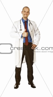 positive young doctor