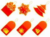 Vector Christmas labels.