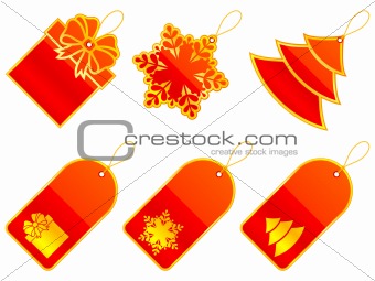 Vector Christmas labels.