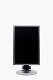 frontal view of lcd (liquid crystal) computer monitor isolated on white - clipping path