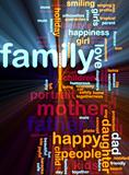 Family word cloud glowing