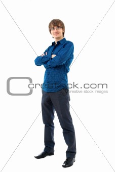 Young man in shirt and trousers