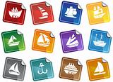 Nautical Web Buttons - Stickers