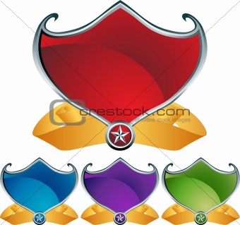 Shields with Ribbon