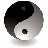 ying yang black and white
