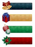 Banners with a christmas decoration