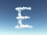 cloudy uppercase letter E