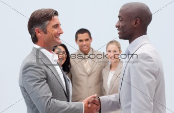 Handshake in business