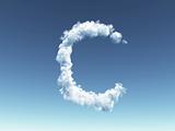 cloudy letter c