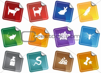 Pet Web Buttons - Sticker