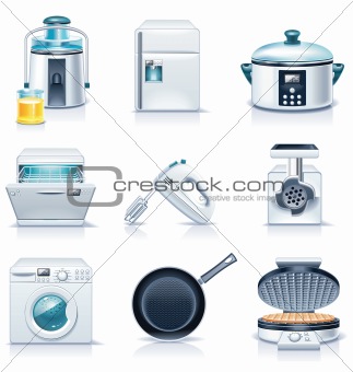 Vector household appliances icons. Part 3