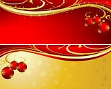 Christmas background red and gold