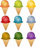 Colorful ice cream illustration