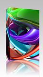 Colorful glossy abstract box package