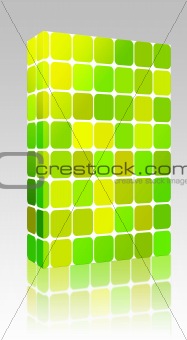 Colored mosaic background box package
