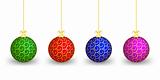 Christmas balls of different colours