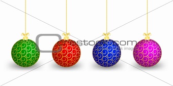Christmas balls of different colours