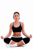 fitness Woman doing meditation