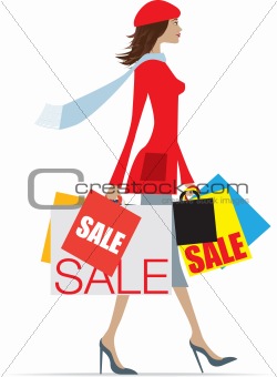 sales shopping woman