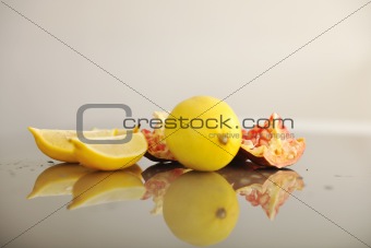 Pomegranate and lemon