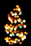 Christmas tree pattern blur light