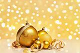 Golden Christmas Ornaments 