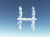 cloudy letter H