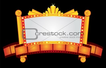 Gold cinema neon