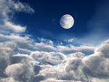 Full Moon over Clouds