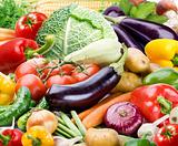Colourful bright background consists of different vegetables