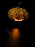 pumpkin of halloween with reflect