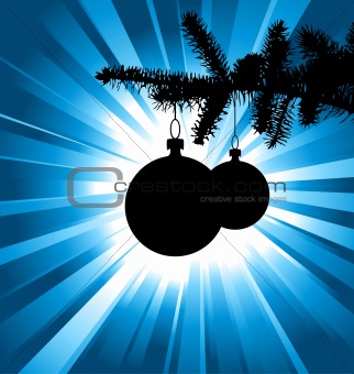 silhouette of a Christmas tree
