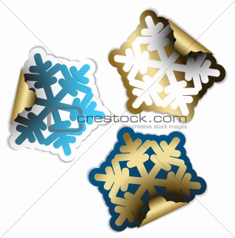 Snow flakes as labels