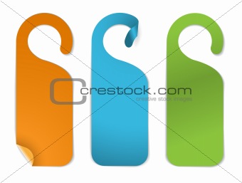 Set of various empty paper tags