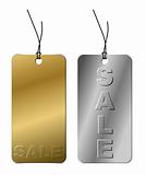 Set of metal tags for sale