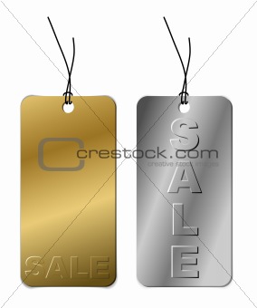 Set of metal tags for sale