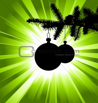Vector silhouette of a Christmas tree