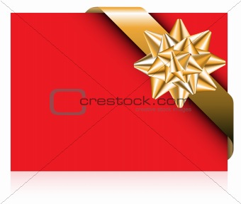 Red card with golden bow