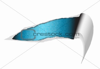 Vector ripped paper - digital background