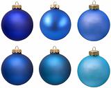blue christmas ornament collection.