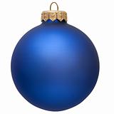 blue christmas ornament .