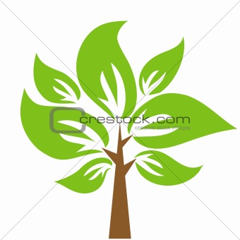 Decorative tree, vector
