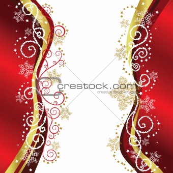Red & Gold Christmas border designs