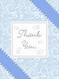 abstract blue background with thankyou text